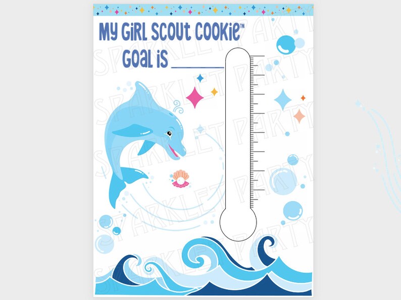 Girl Scout Cookies Goal Setting Tracker Worksheet Booth Etsy