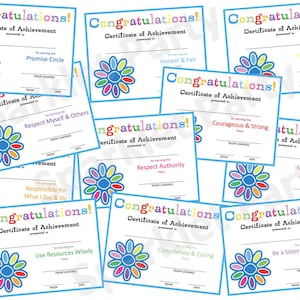 Daisy Girl Scouts Petal Award Certificate Printable Instant | Etsy