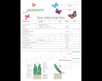 Printable Girl Scout Junior Uniform Order Form
