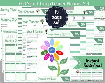 Girl Scouts Ultimate Troop Leader Planner Tool Kit Binder Meeting Planner Printable Instant Download