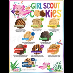 ABC Girl Scout Cookie Booth Menu Price Sheet Printable ABC Bakers / ALL ...