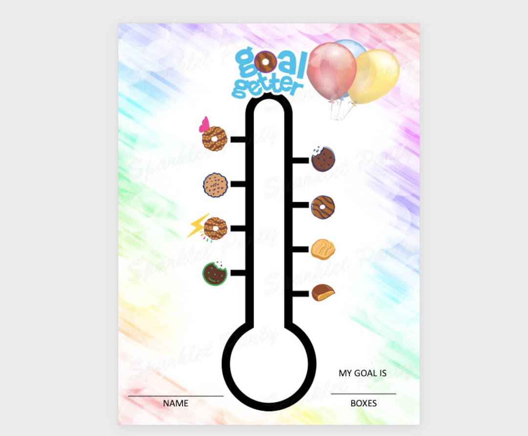 Girl Scout Cookies Goal Tracker Worksheet Booth Fundraising Printable