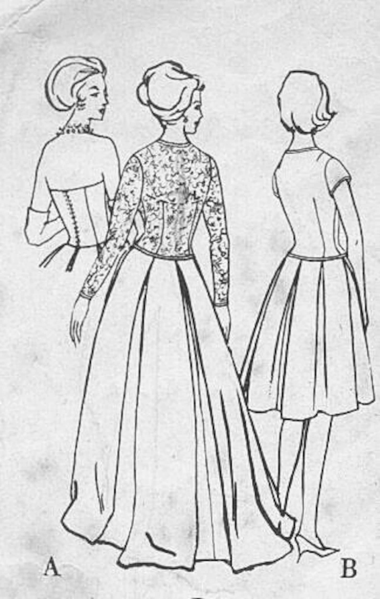50s Wedding Dress Pattern Special Design 4185 Vogue Bridal Etsy