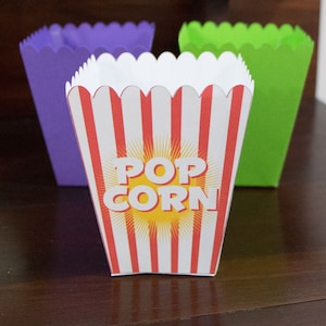 SVG Cut Files - Popcorn and PJs movie night popcorn box - Cricut Design Space, Silhouette Studio, Cut Files and PDF Print Files