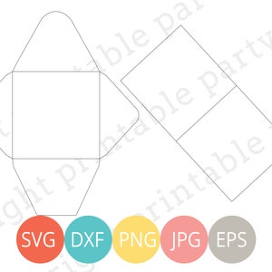 基本的な正方形の封筒とカード：SVGカットファイル