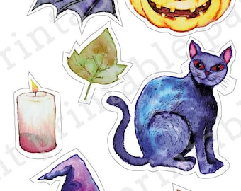Halloween illustration, clip art, stickers