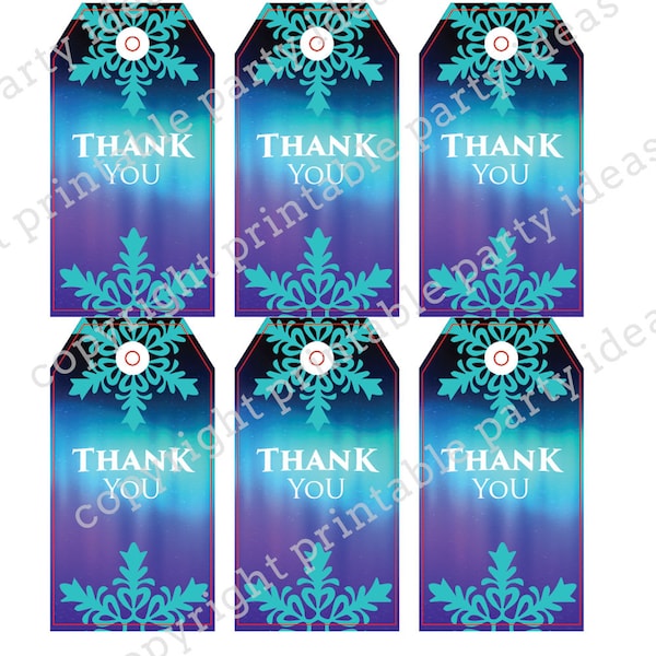 SVG Cut Files - Frozen Winter Wonderland Luggage Tags, DXF Files, Cricut Design Space, Silhouette Studio, Cut Files and PDF Print Files