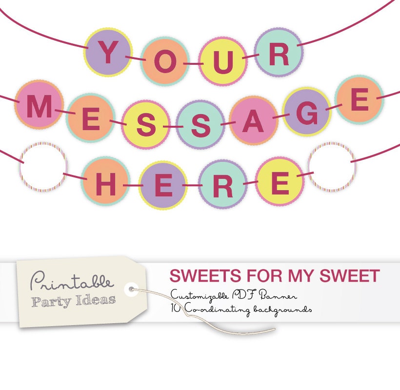 Customisable and Printable Banner. Edit the PDF File and Put "your ...