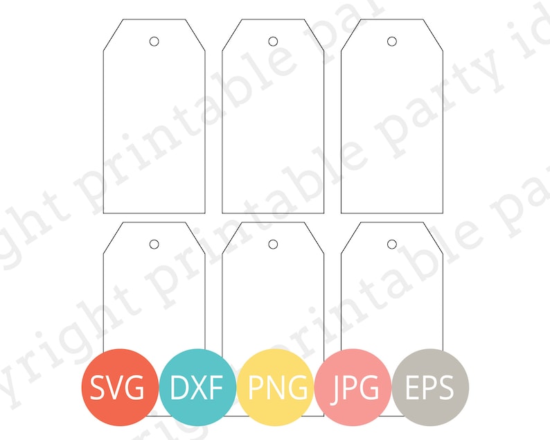 Basic Luggage Tags SVG Cutting File Etsy