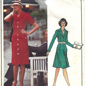 Vogue Sewing Pattern 1091, Paris Original JEAN PATOU, Vintage Semi-fitted Dress, Size 12, Bust 87, Uncut, Rare