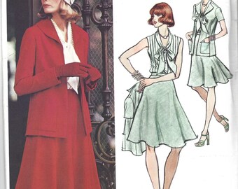 Vogue Sewing Pattern 1013, Couturier Design BELINDA BELLVILLE, Vintage Jacket, Skirt, Blouse, Size 12, Uncut