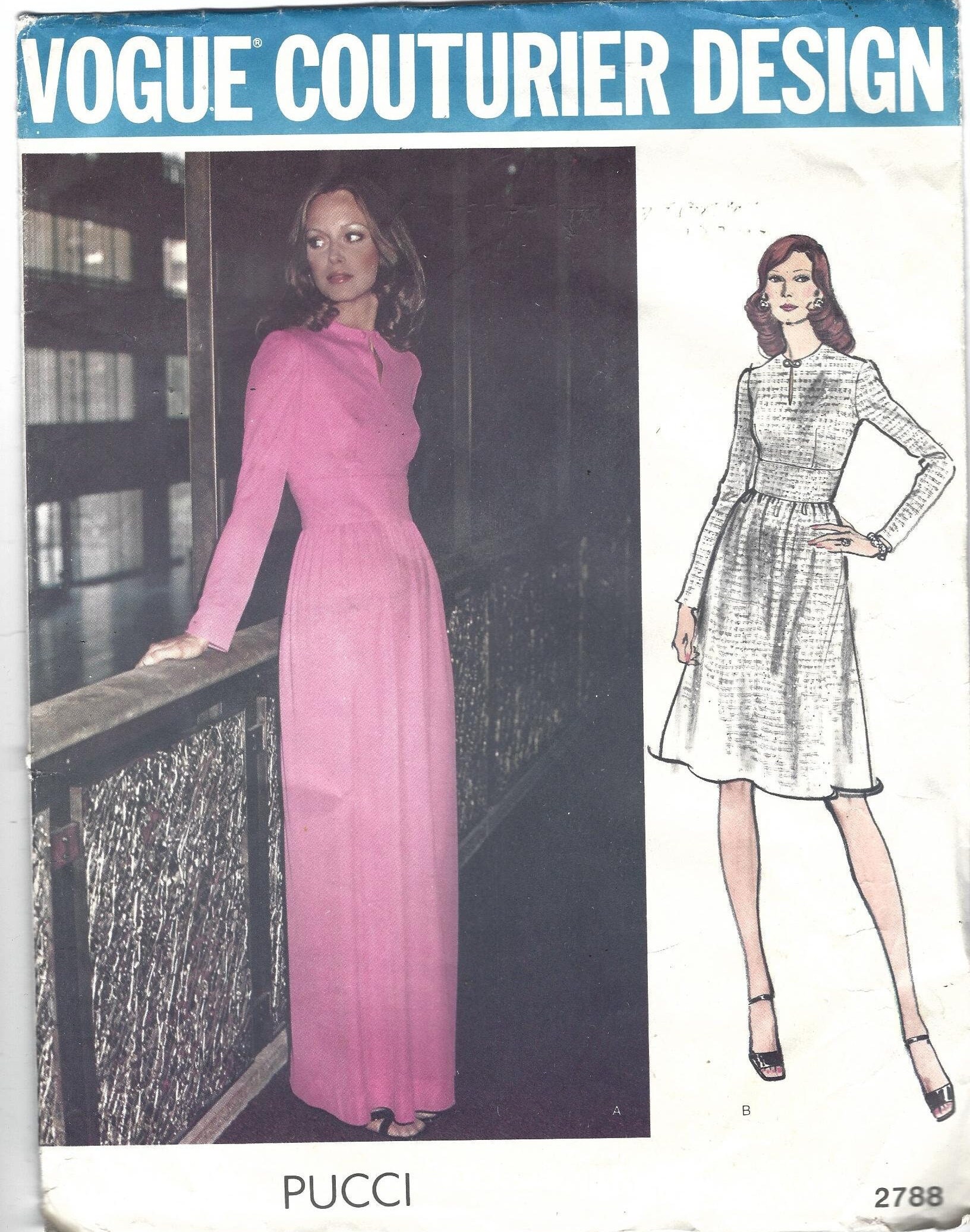 Pucci Sewing Pattern Vogue Couturier Design Sewing Pattern 2788, Emilio Pucci Vintage ...