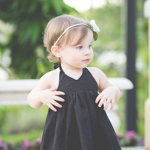 Black Halter Dress, girls halter dress, black, audrey hepburn, basic, newborn,little black dress, Christmas, New Years