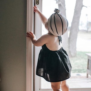 Black Peplum- top, tunic, newborn, coming home outfit,black, audrey hepburn, essential, little back dress, baby girl, summer