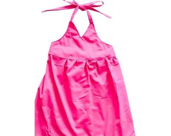 Hot Pink Halter Dress, girl dress, boutique, newborn, coming home outfit