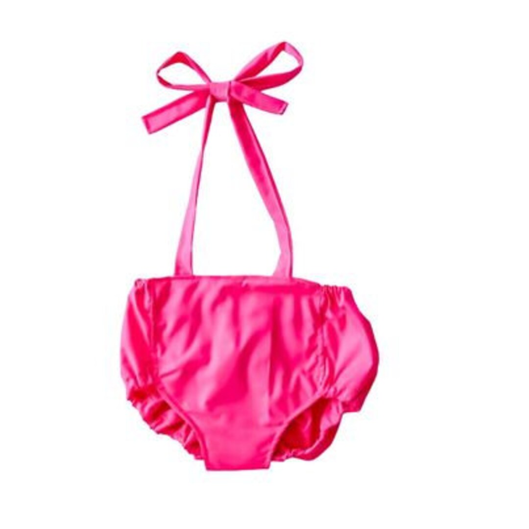 Hot Pink Suspender Bloomers Baby Girl Valentine Cupid Sweetheart Coming