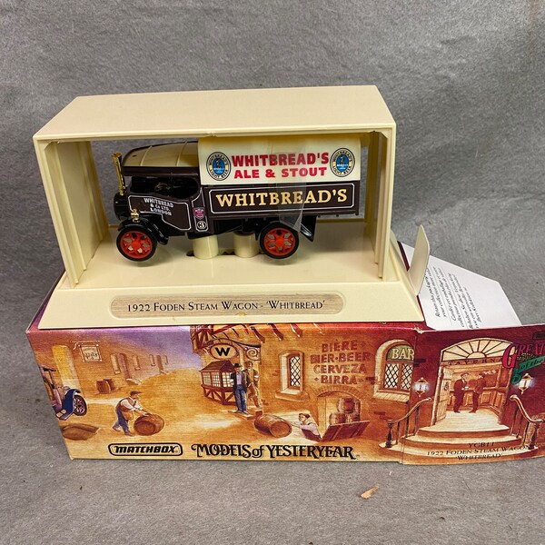 Vintage Matchbox Great Beers of the World 1922 Ford Steam Wagon WHITBREAD'S ALE & STOUT