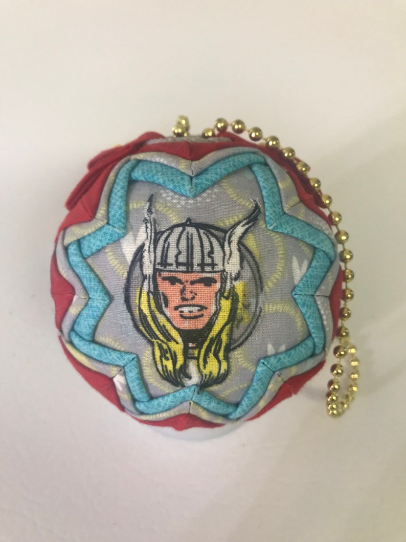 Marvel Comics 3\u201d Quilted Handmade Ornament Lg Thor