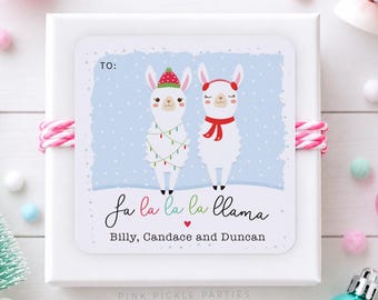 Christmas Present Stickers | Personalized Merry Christmas Gift Tag Stickers | Holiday Gift Tag Stickers | Printed Christmas Gift Stickers