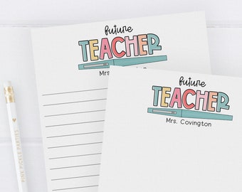 Gifts for Teachers, Teacher Notepad, Teacher Appreciation Gift, Cute Teacher Gift, Teacher Gifts Personalized, Custom Teacher Notepad