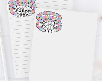 Personalized Teacher Notepad, In My Teacher Era Notepad, Gifts for Teachers, Teacher Notepad, Teacher Appreciation Gift, Cute Teacher Gift