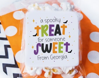 Halloween Stickers for School, Halloween Favor, Happy Halloween Tag, School Halloween Party, Halloween Sticker Sheet, Personalized Sticker