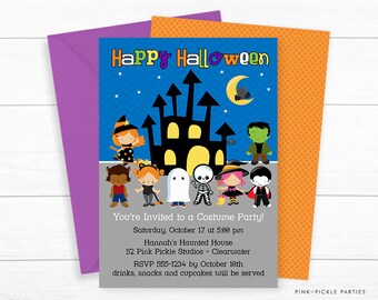 witch invitation halloween birthday invitation witch party etsy
