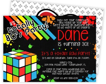 80s invite etsy