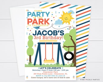 Playground Invite Etsy