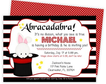 magic party invite etsy