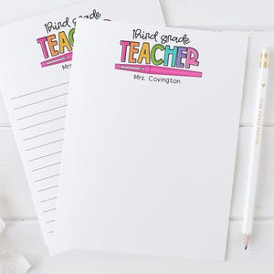 Gifts for Teachers, Teacher Notepad, Teacher Appreciation Gift, Cute Teacher Gift, Teacher Gifts Personalized, Custom Teacher Notepad