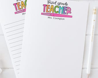 Gifts for Teachers, Teacher Notepad, Teacher Appreciation Gift, Cute Teacher Gift, Teacher Gifts Personalized, Custom Teacher Notepad
