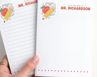 Personalized Teacher Notepad | Gifts for Teacher | Custom Notepad | Cute Teacher Gift | To Do List | End of Year Gift | Teacher Appreciation