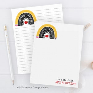 Teacher Notepad Personalized Teacher Appreciation Gift | Custom Teacher ...