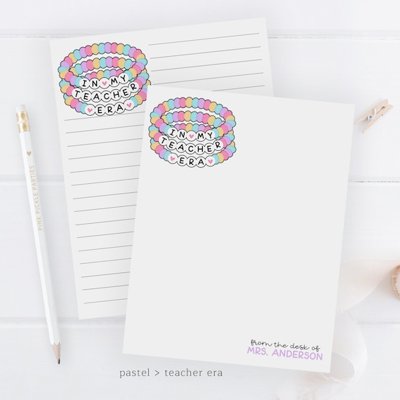 Personalized Teacher Notepad, In My Teacher Era Notepad, Gifts for Teachers, Teacher Notepad, Teacher Appreciation Gift, Cute Teacher Gift