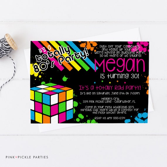 80s Themed Invitations 80s Invitation 80s Party 80s Birthday Invitations 80s Party Invitation 80s Invitations 90s Invitation 339