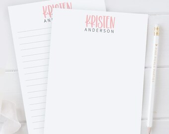 Personalized Notepad For Women, Girls Notepad Personalized With Name, From The Desk Of Notepad, Stocking Stuffer, Secret Santa, Hostess Gift