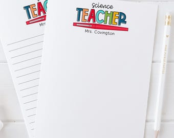 Gifts for Teachers, Teacher Notepad, Teacher Appreciation Gift, Cute Teacher Gift, Teacher Gifts Personalized, Custom Teacher Notepad