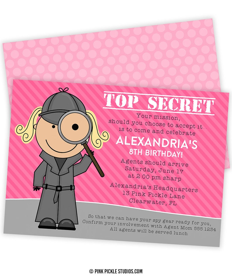 Spy Invitation Spy Party Spy Party Invitation Spy Invites | Etsy
