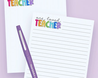 Gifts for Teachers, Teacher Notepad, Teacher Appreciation Gift, Cute Teacher Gift, Teacher Gifts Personalized, Custom Teacher Notepad