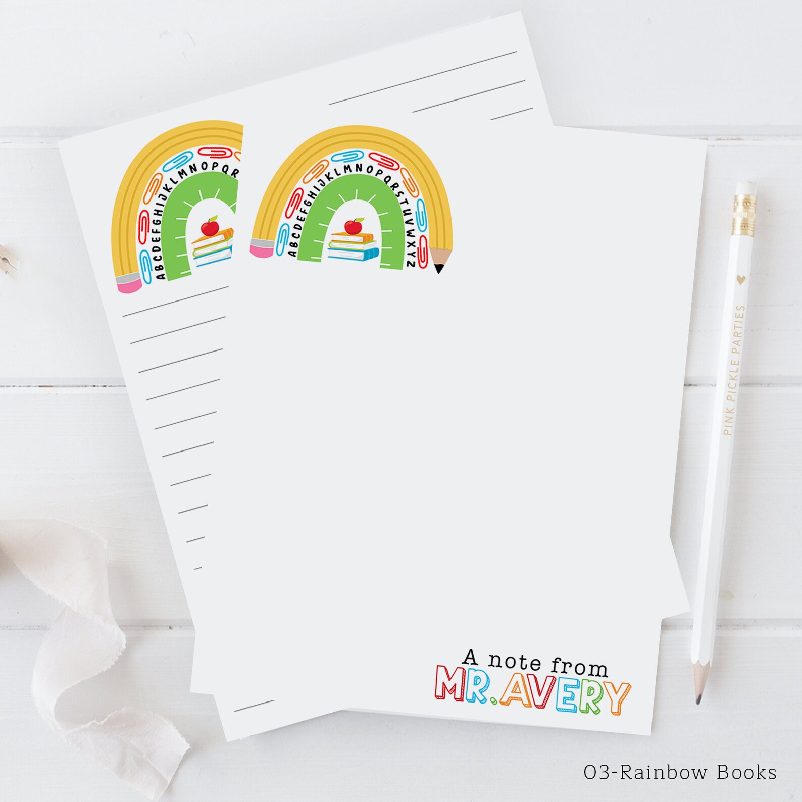 Teacher Notepad Personalized Teacher Appreciation Gift | Custom Teacher ...