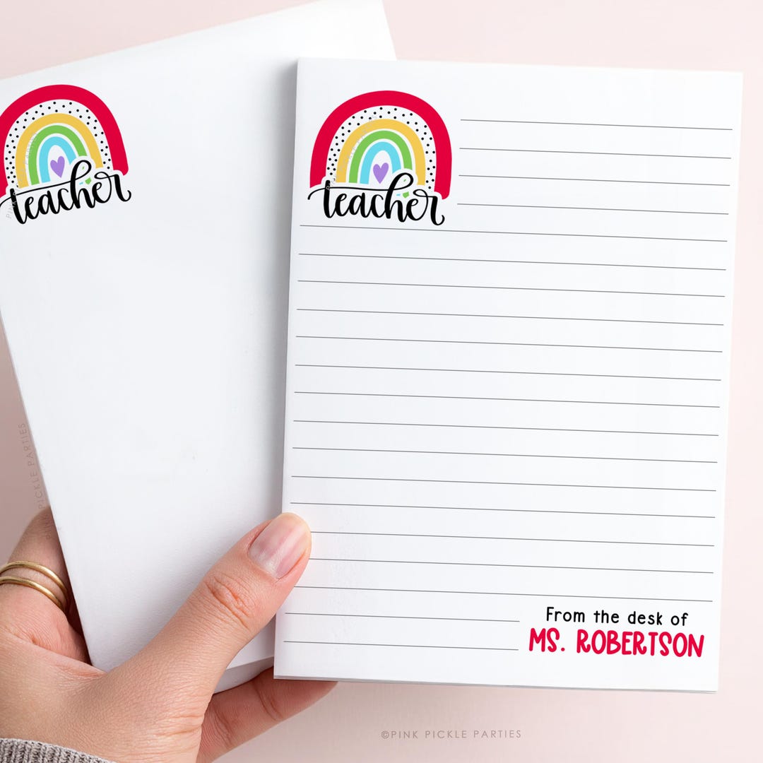Personalized Teacher Notepad, Gifts for Teachers, Teacher Appreciation ...
