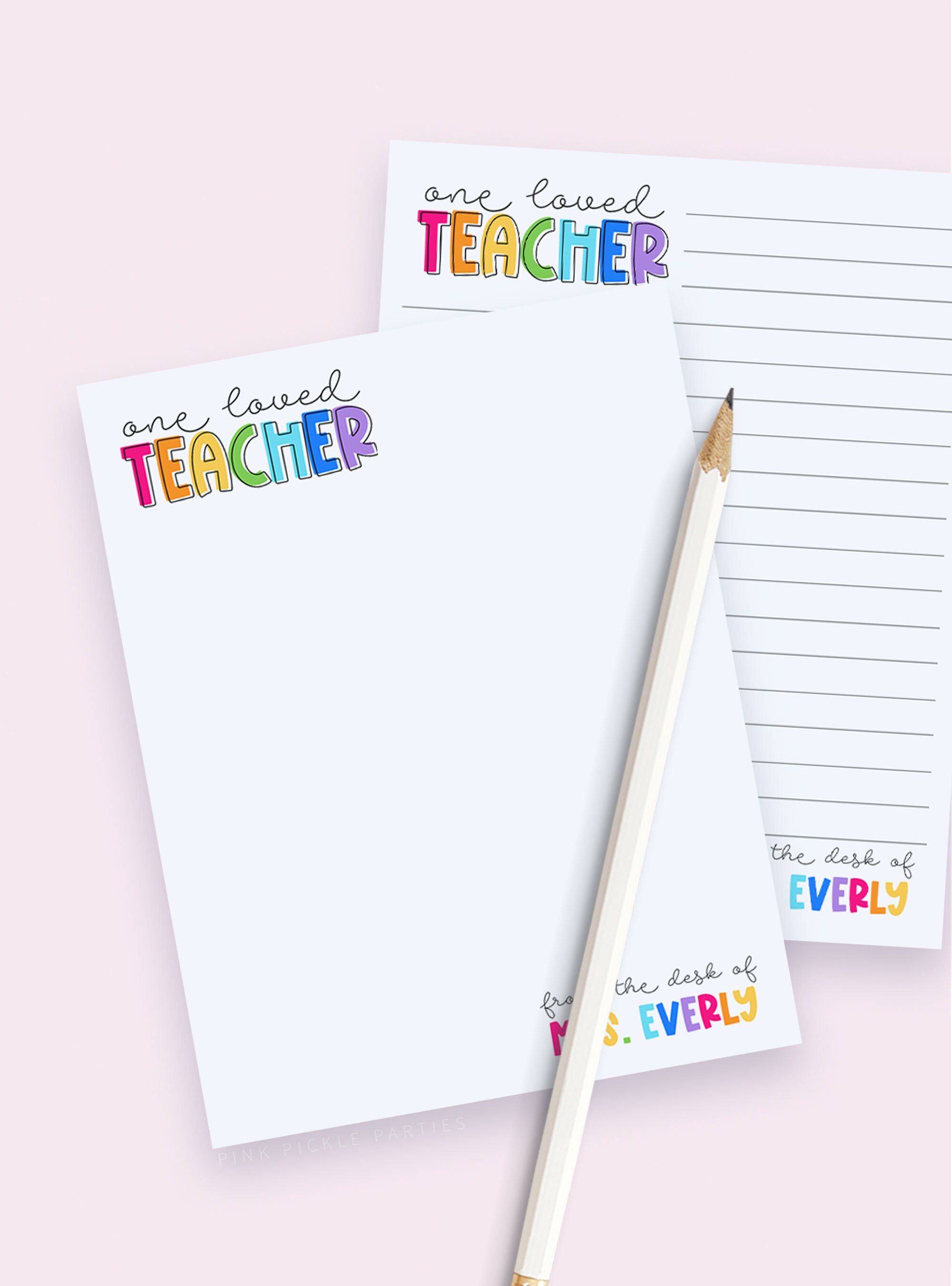 Teacher Notepad, Teacher Gifts Personalized, Custom Teacher Notepad ...