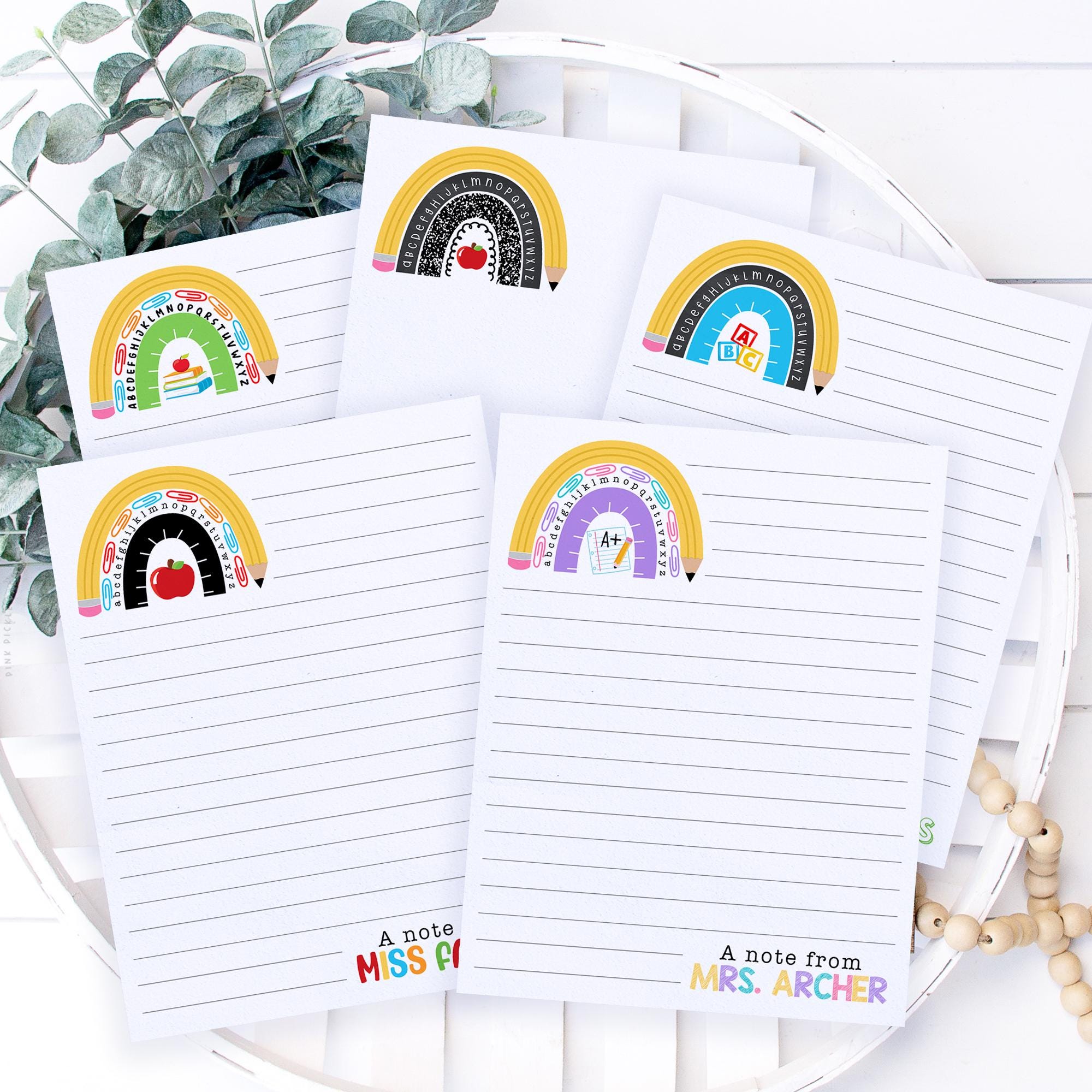 Teacher Notepad Personalized Teacher Appreciation Gift | Custom Teacher ...