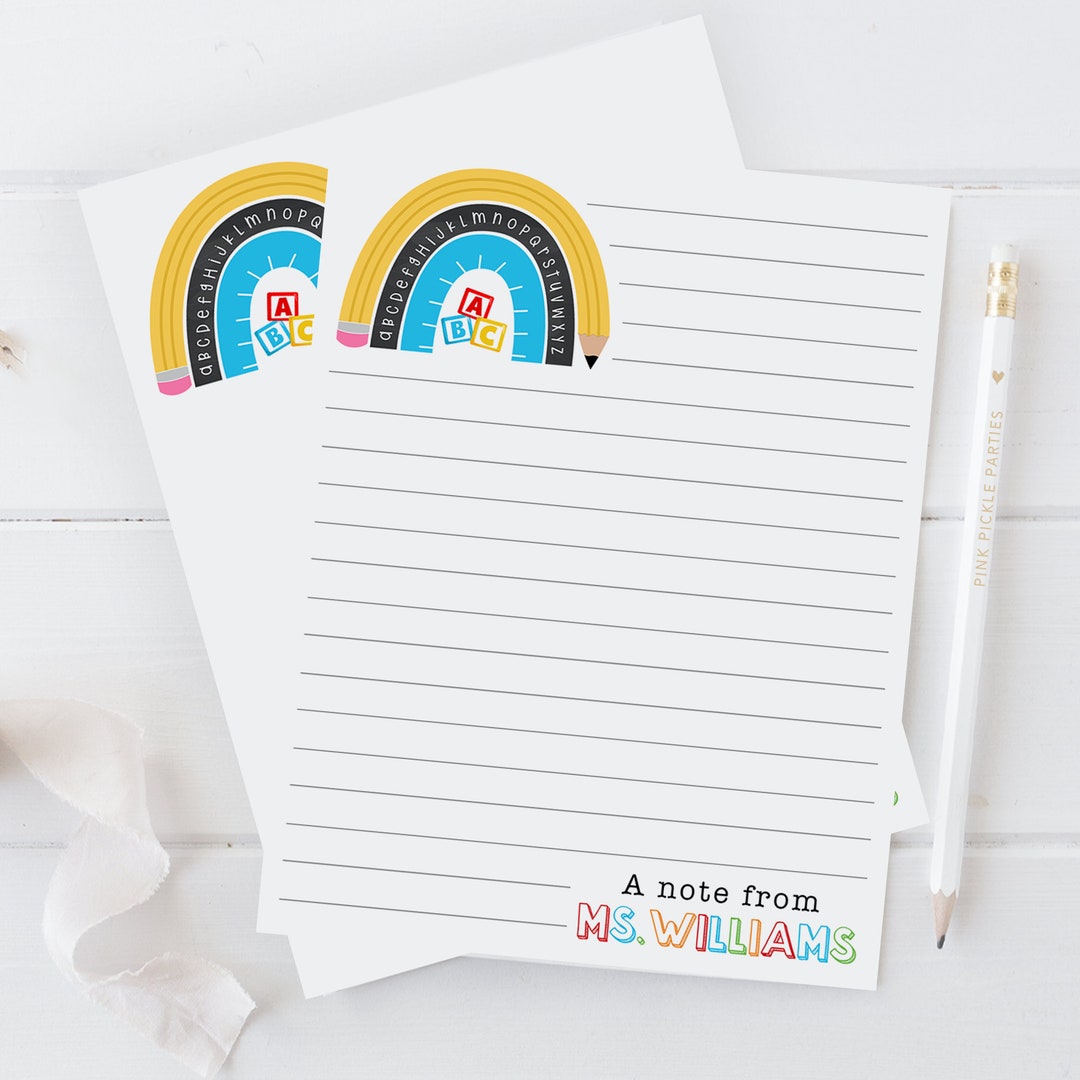 Teacher Notepad Personalized Teacher Appreciation Gift Custom Teacher ...