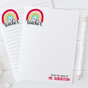 Personalized Teacher Notepad, Gifts for Teachers, Teacher Appreciation Gift, Cute Teacher Gift, Teacher Gifts, Custom Teacher Notepad