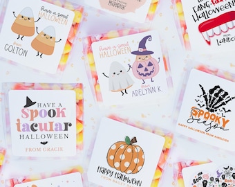 Halloween Stickers, Kids Halloween Stickers, Halloween Party Favors, Boo Bag Stickers, Happy Halloween Labels, Classroom Halloween Party