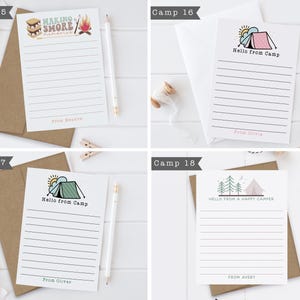 Personalized Camp Stationery Set for Boys, A Note From Camp Note Cards ...