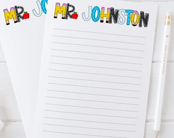 Personalized Teacher Notepad | Gifts for Teacher | Custom Notepad | Cute Teacher Gift | To Do List | End of Year Gift | Teacher Appreciation