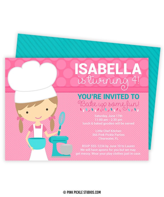 Cooking Invitation Cooking Party Cooking Party Invitations | Etsy
